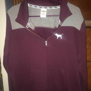 PINK 1/4 zip pullover